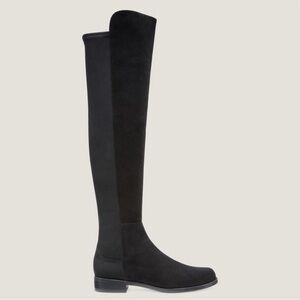 Stuart Weitzman Black Suede Over-the-Knee Boots